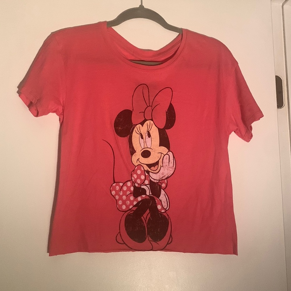 Juniors Disney Minnie Polka Dot Crop Top Size Small